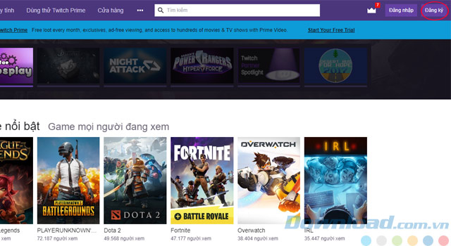 Hướng dẫn đăng ký tài khoản Twitch