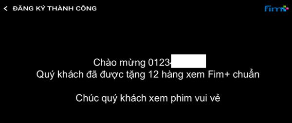 Nhập mã ưu đãi thành công