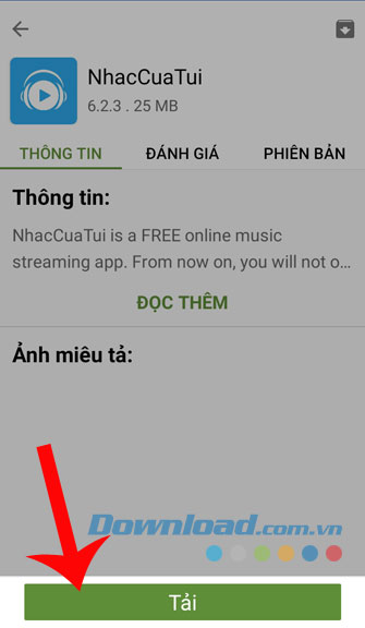 Nhấn vào nút Tải