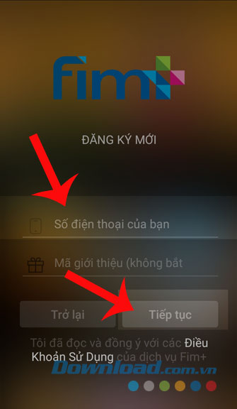 Nhập số điện thoại