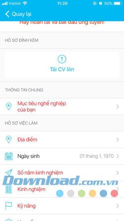 Hồ sơ xin việc Trực tuyến