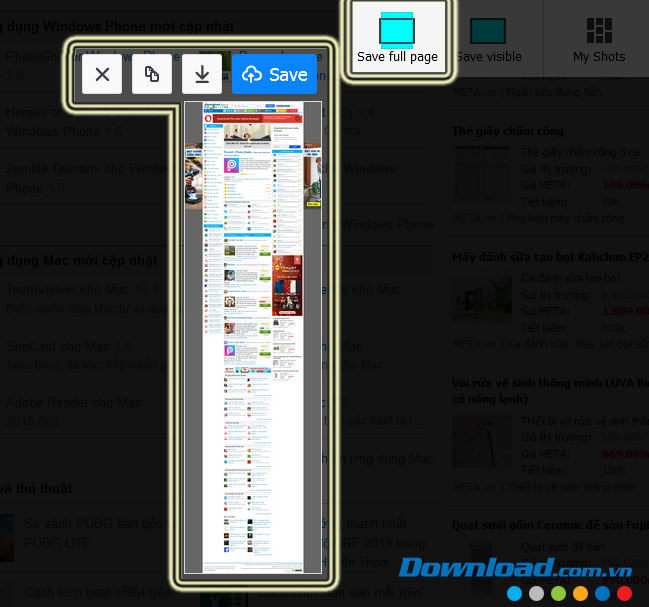 Chụp toàn bộ trang web