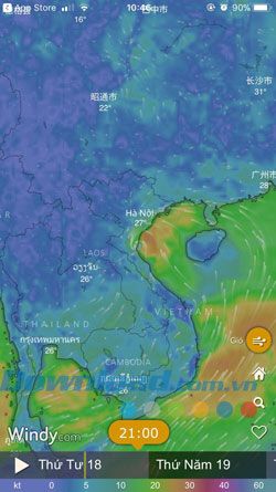 Trang web Windy