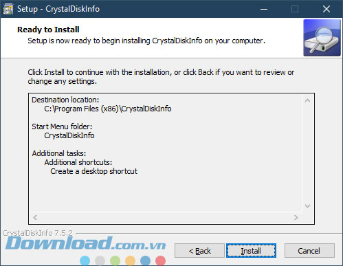Thông tin về CrystalDiskInfo