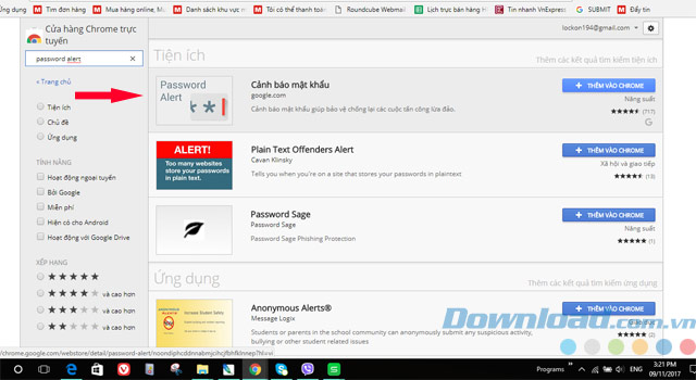 Password Alert cho Chrome