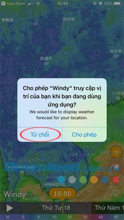 Trang web Windy