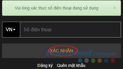 Nhập số điện thoại của bạn