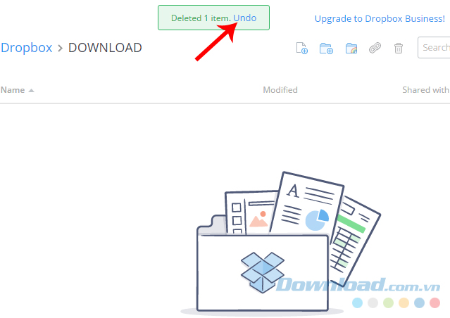 Phục hồi dữ liệu Dropbox