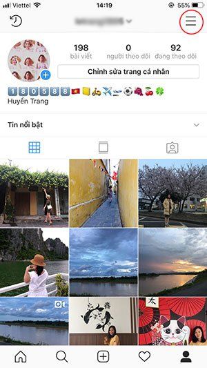 Đến trang cá nhân trên Instagram