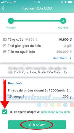 Tạo vận đơn ViettelPost