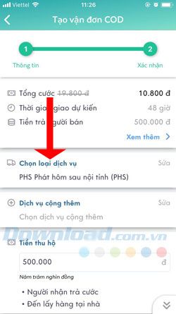 Tạo vận đơn ViettelPost