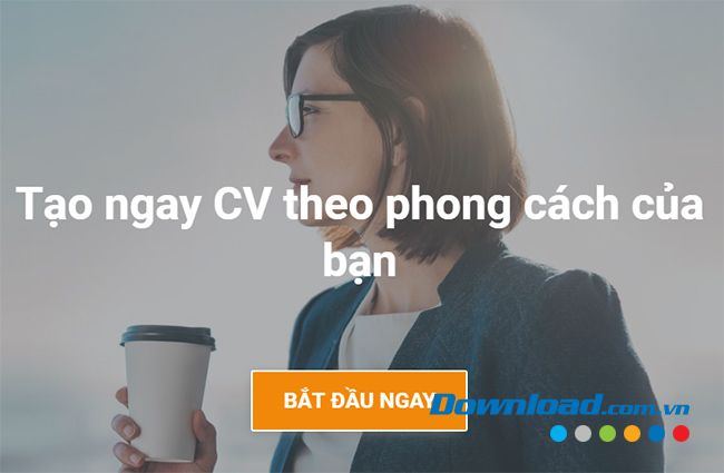 Bắt đầu tạo CV trên Vietnamworks