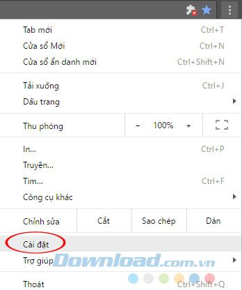 Điều chỉnh các cài đặt của Chrome