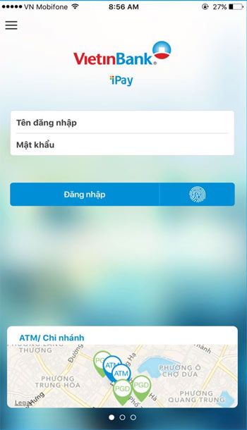 Đăng nhập vào ứng dụng Vietinbank iPay