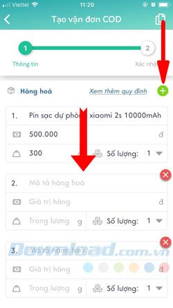 Tạo vận đơn ViettelPost