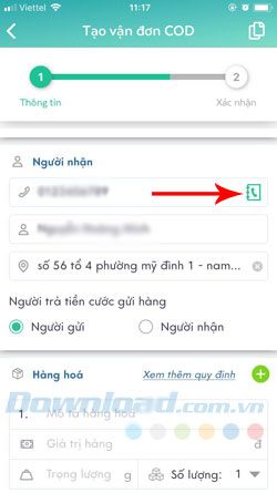 Tạo vận đơn ViettelPost