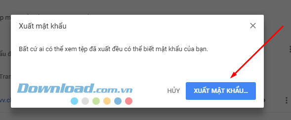 Mật khẩu trên Chrome