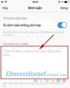 Nhập các từ khóa