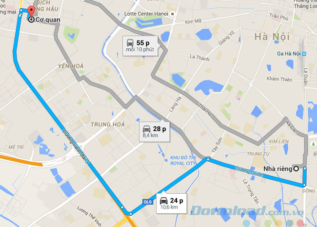 Nhận kết quả từ Google Maps qua tin nhắn