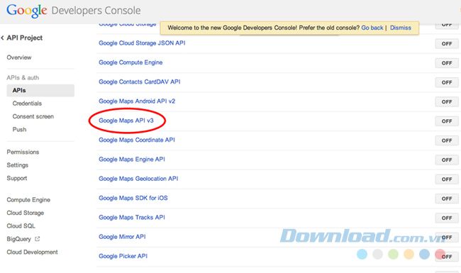 Lấy mã khóa API Google Maps cho trang web của bạn
