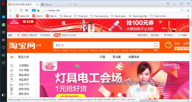 Truy cập Taobao.com