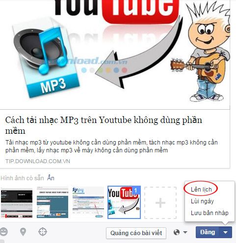 Lên lịch đăng bài trên Fanpage Facebook