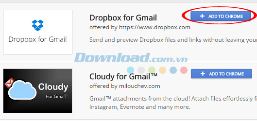 Thêm Dropbox for Gmail