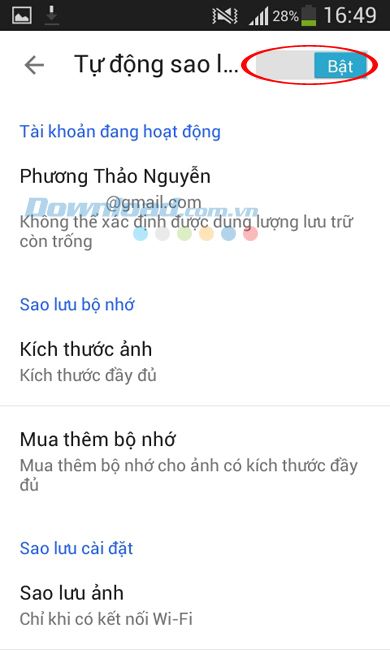 Hướng dẫn sao lưu ảnh, video từ điện thoại Android lên Google Photos