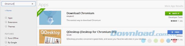 Gõ từ khóa Chromium vào ô tìm kiếm