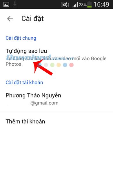 Hướng dẫn cách sao lưu ảnh, video từ thiết bị Android lên Google Photos