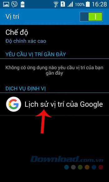 Lịch sử vị trí trên Google