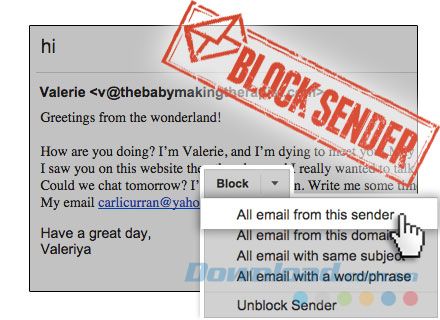 Chặn email