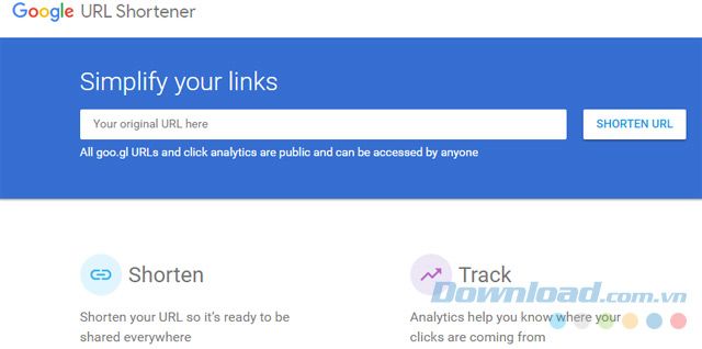 Liên kết rút gọn Goo.gl