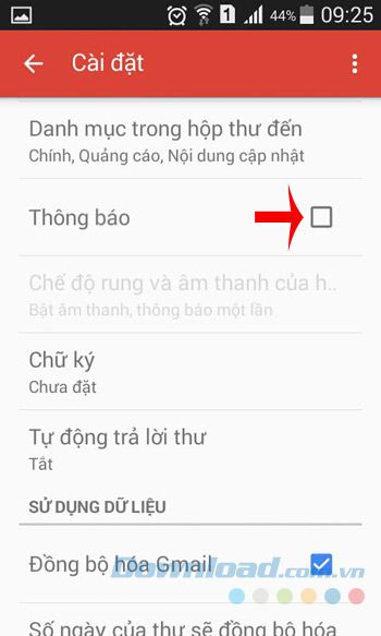 Tắt thông báo