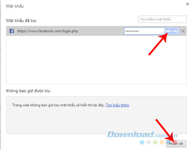 Xem lại mật khẩu đã lưu trên trình duyệt Bchrome