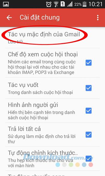 Cài đặt tác vụ