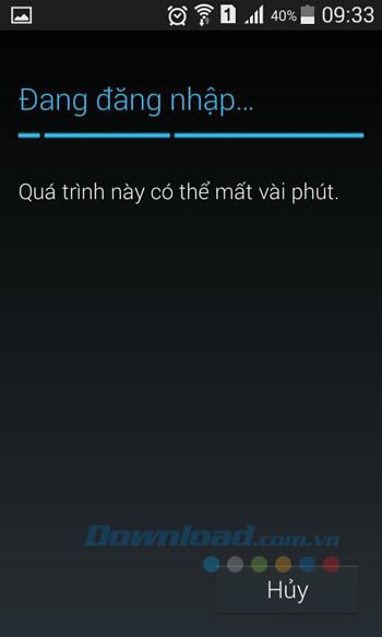 Đang đăng nhập vào tài khoản