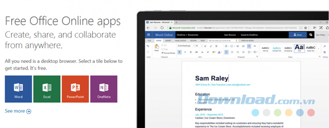 Bộ ứng dụng Văn phòng Trực tuyến Miễn phí