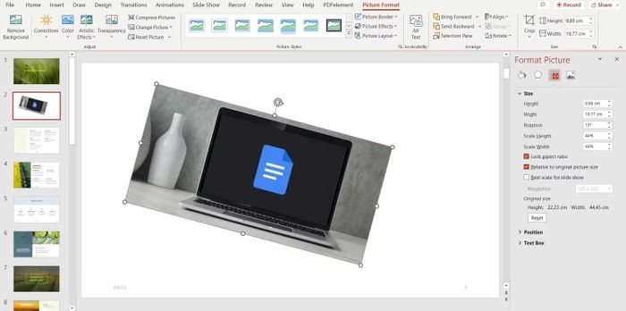 Cách nhiều để xoay ảnh trong PowerPoint