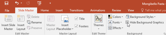 Ẩn đồ họa nền trong PowerPoint