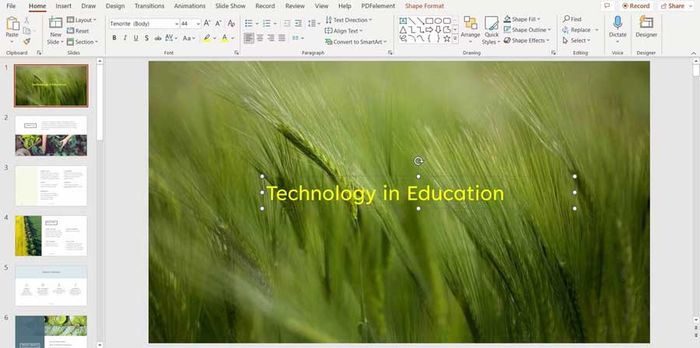 Xác định vị trí văn bản trong PowerPoint