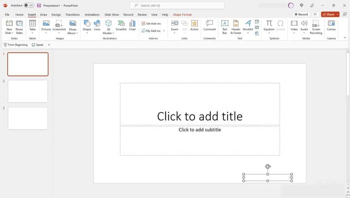 Đến slide PowerPoint mà bạn muốn đánh số