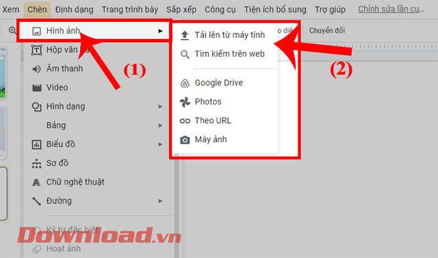 Chèn hình ảnh vào Google Slides