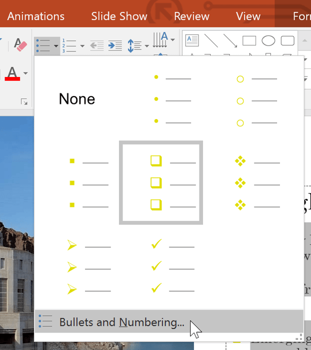 Tạo mục lục trong PowerPoint