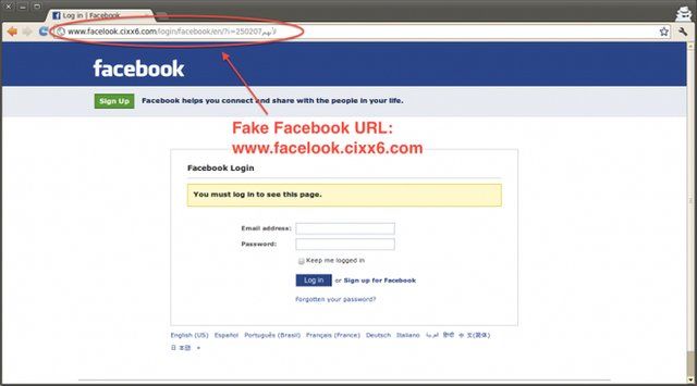 Tấn Công Facebook Bằng Trang Web Giả 