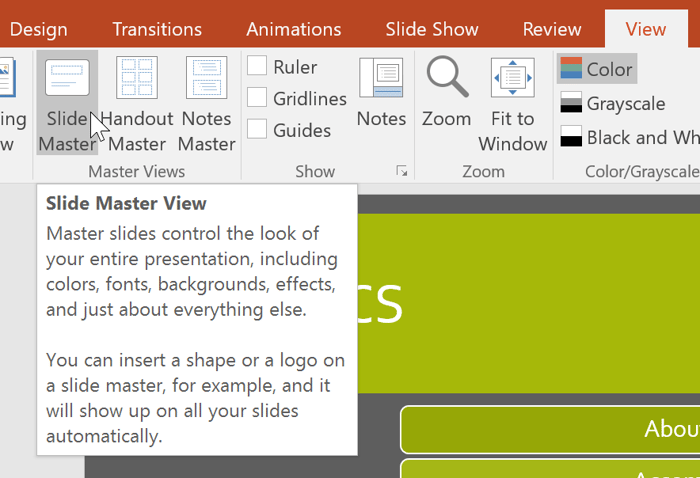 Slide Master trong PowerPoint