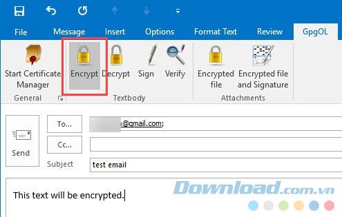 Mã hóa Email trong Outlook