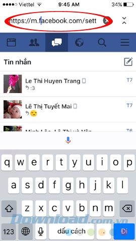 Gửi tin nhắn trên Facebook