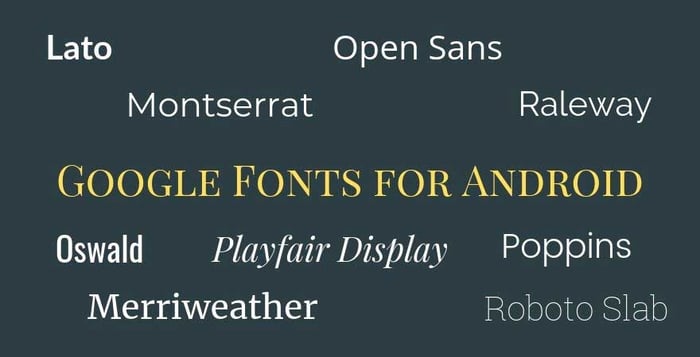 Google Fonts cho Android