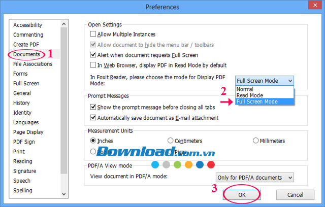 Bật chế độ toàn màn hình khi đọc file PDF trên Foxit Reader.
